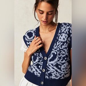 Free People Tapeatry Sweater Vest